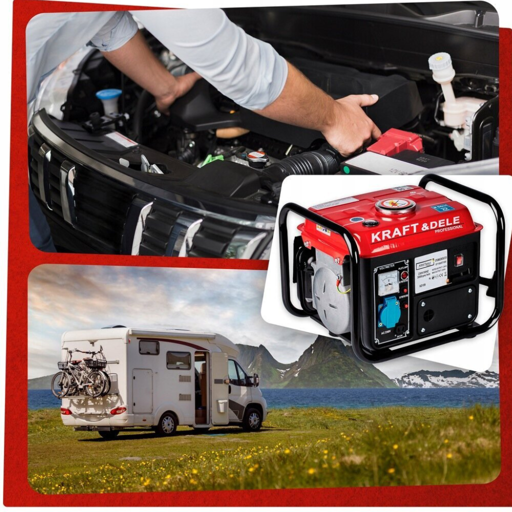 Přenosný benzínový generátor KRAFT&DELE Power KD109 – celkový pohled