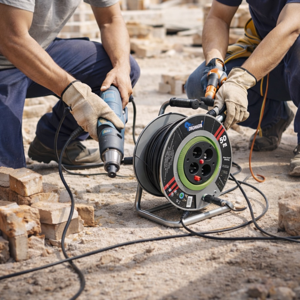 Prodlužovací kabel na bubnu 50 m – balení