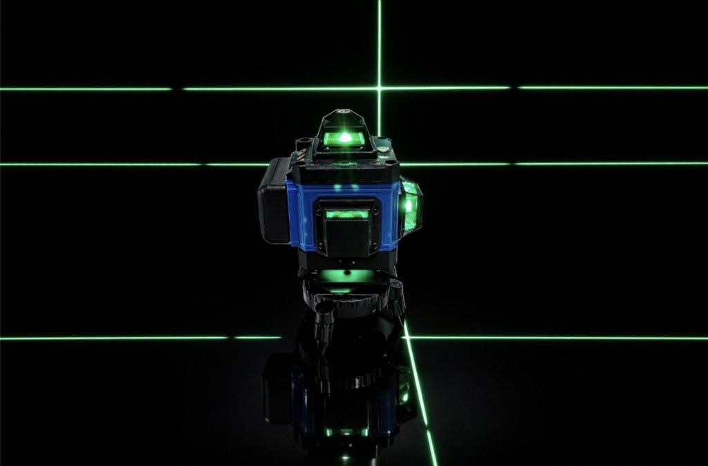 Zelený samonivelační laser 4D 360° – detail produktu