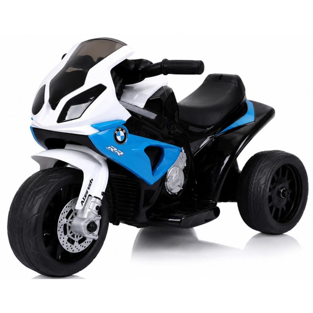 Elektrická motorka BMW S1000RR z přední strany