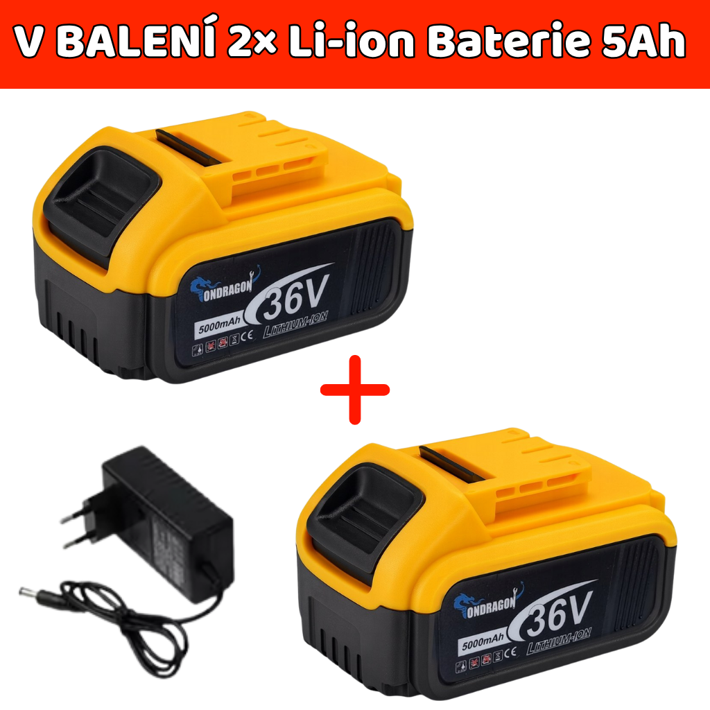 2 baterie a nabíječka v balení