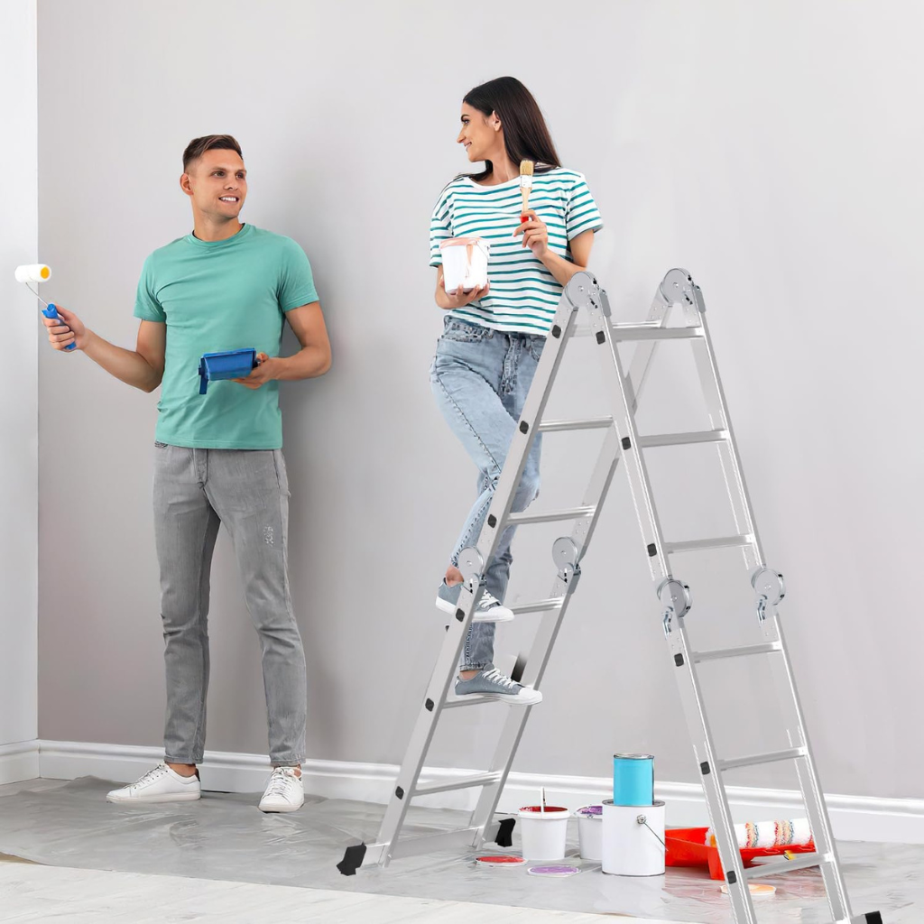 Hliníkový kloubový žebřík – detail kloubů