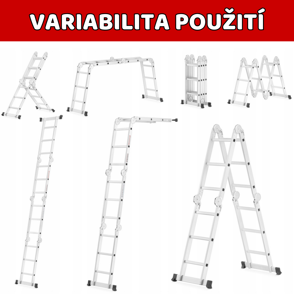 Hliníkový kloubový žebřík – detail kloubů