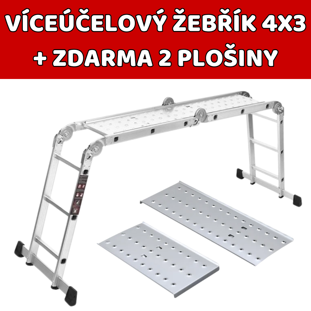 Hliníkový kloubový žebřík – detail kloubů