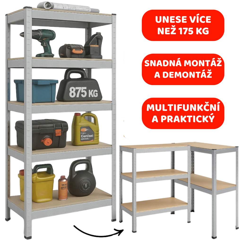 Regál – montáž bez šroubů