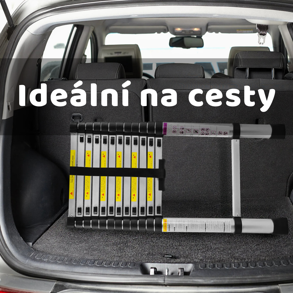 Skladný a lehký teleskopický žebřík