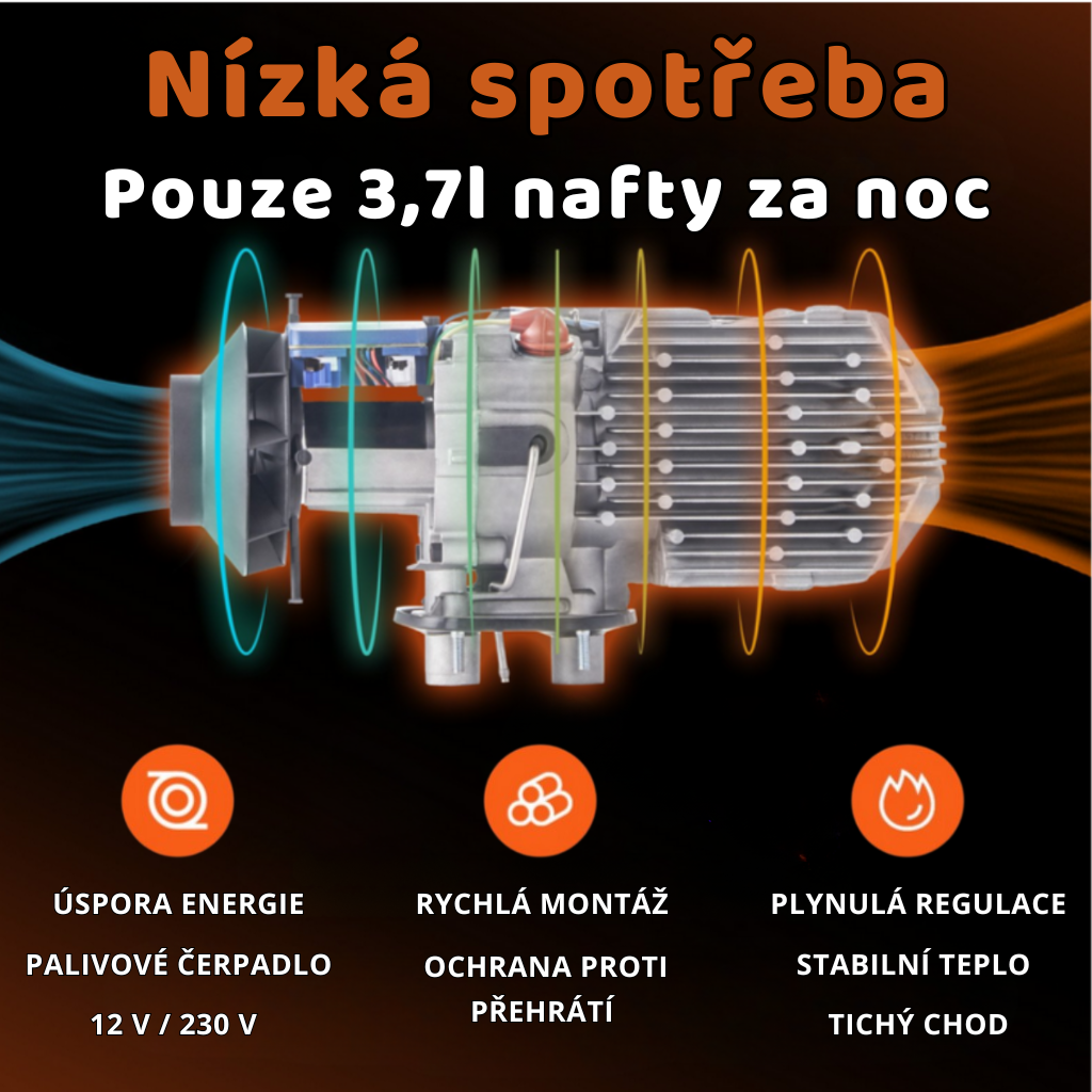 Výkon až 8 kW – rychlý náběh