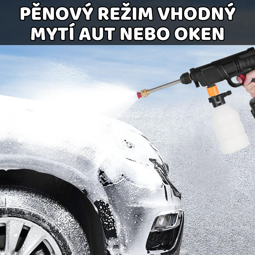 Aku tlaková myčka – detail