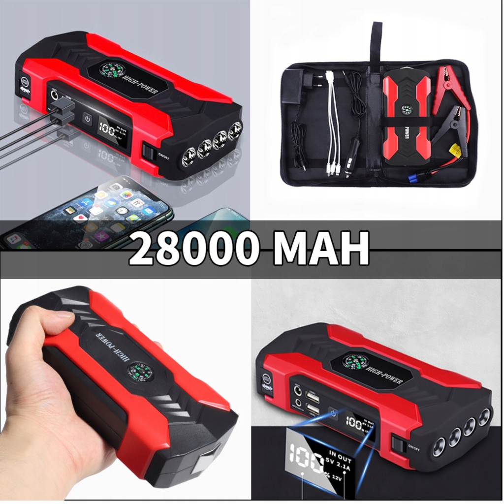 Startovací powerbanka 800A – přední pohled