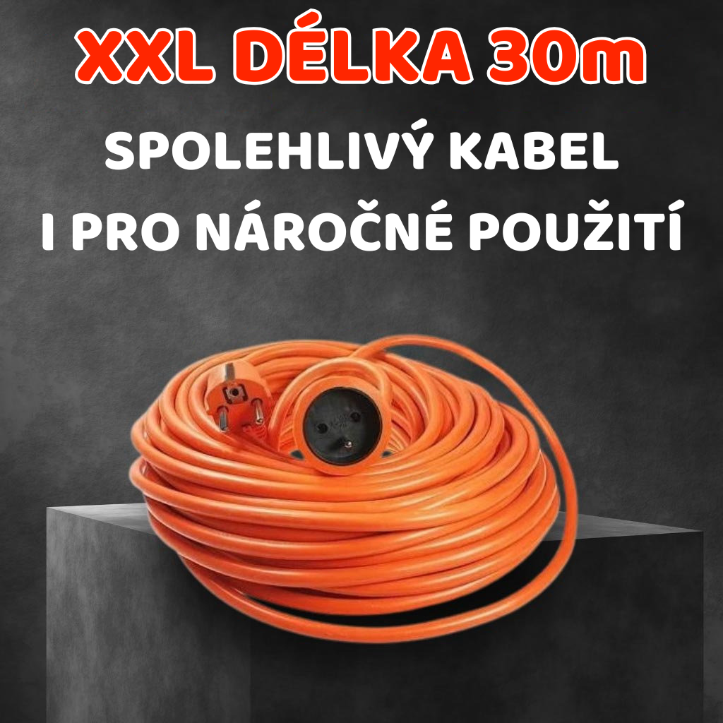 Prodlužovací kabel 30 m – detail