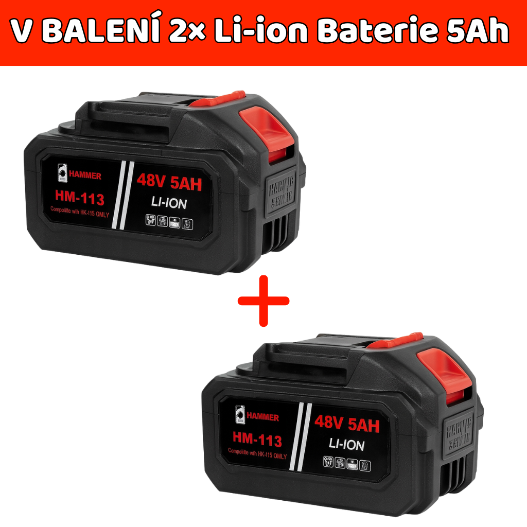 Aku řetězová pila HM113 – práce v terénu